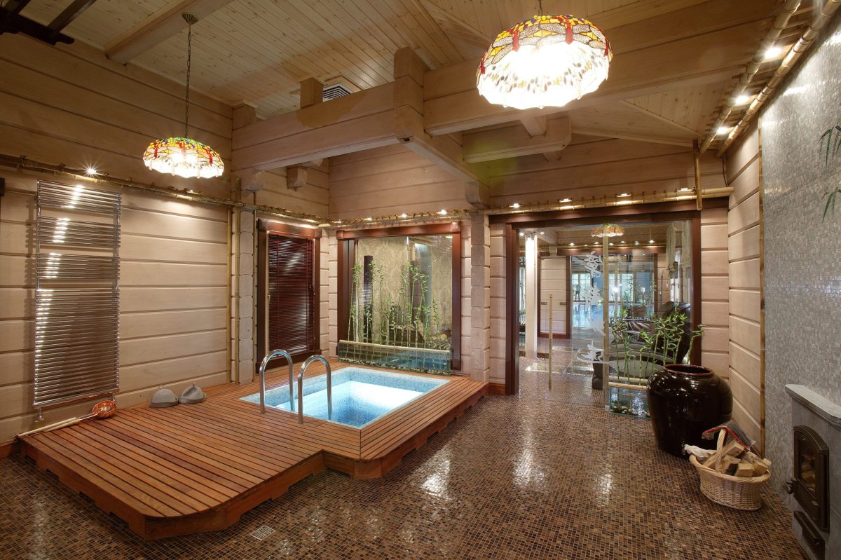 Проект сауны с бассейном