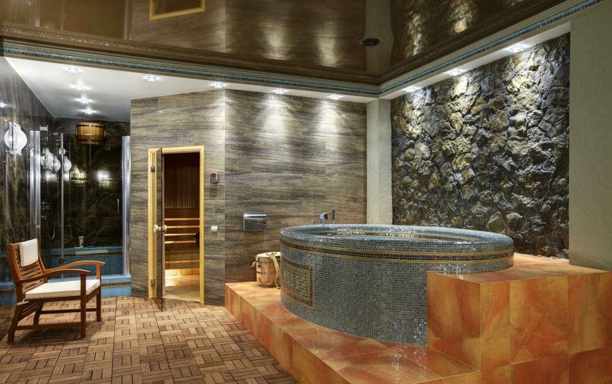 Баня с бассейном