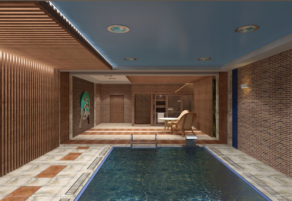 Стены бассейна в частном доме