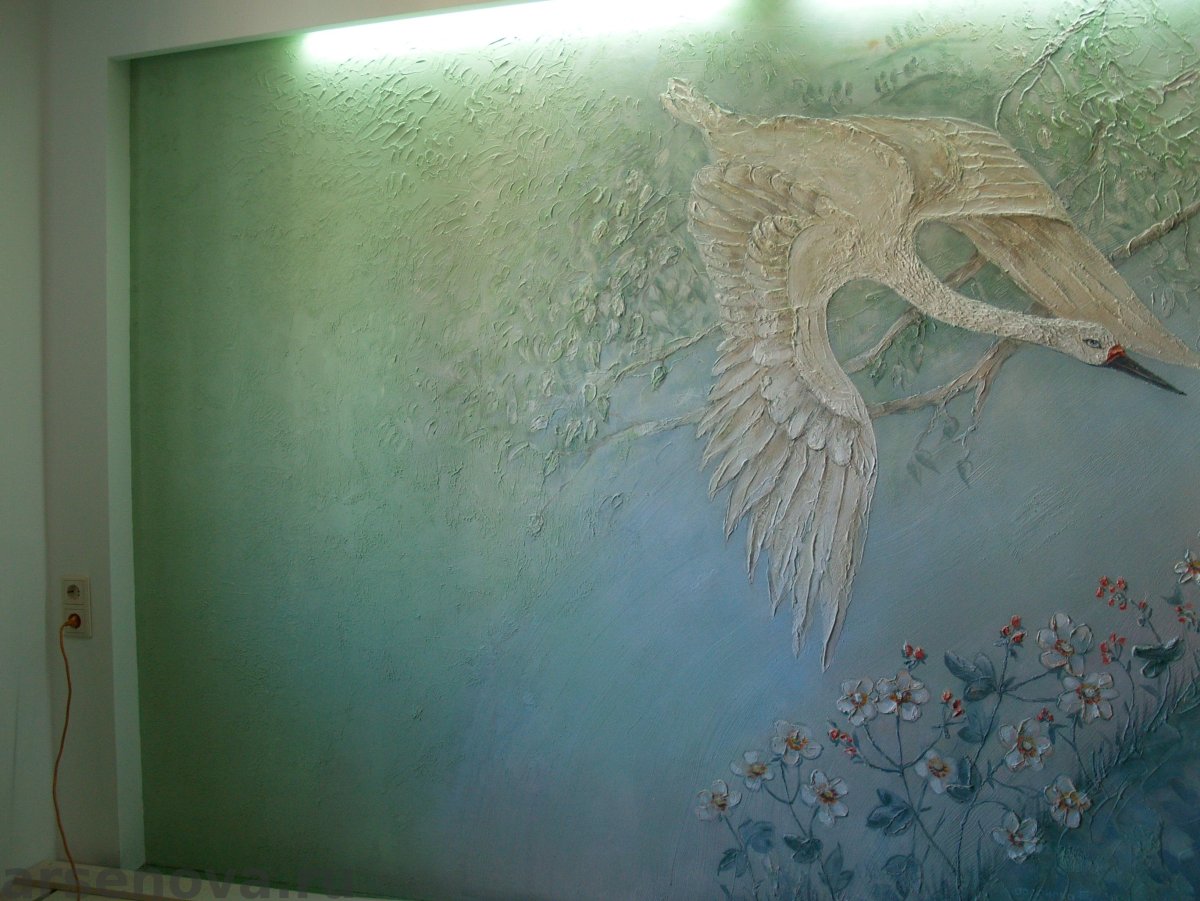 Отделка стен гипсом