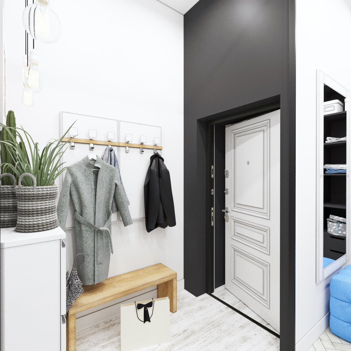 Прихожая в скандинавском стиле