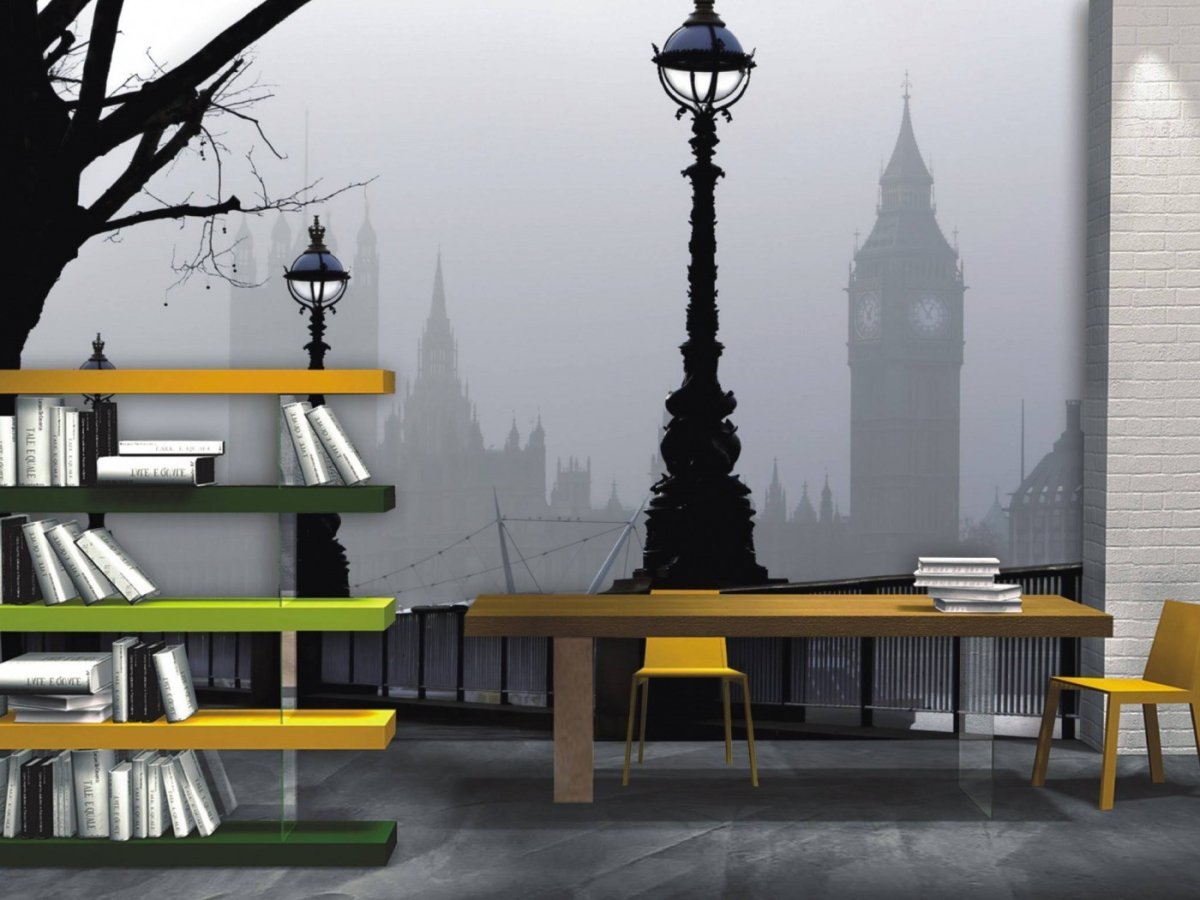 Фотообои с перспективой в кабинете