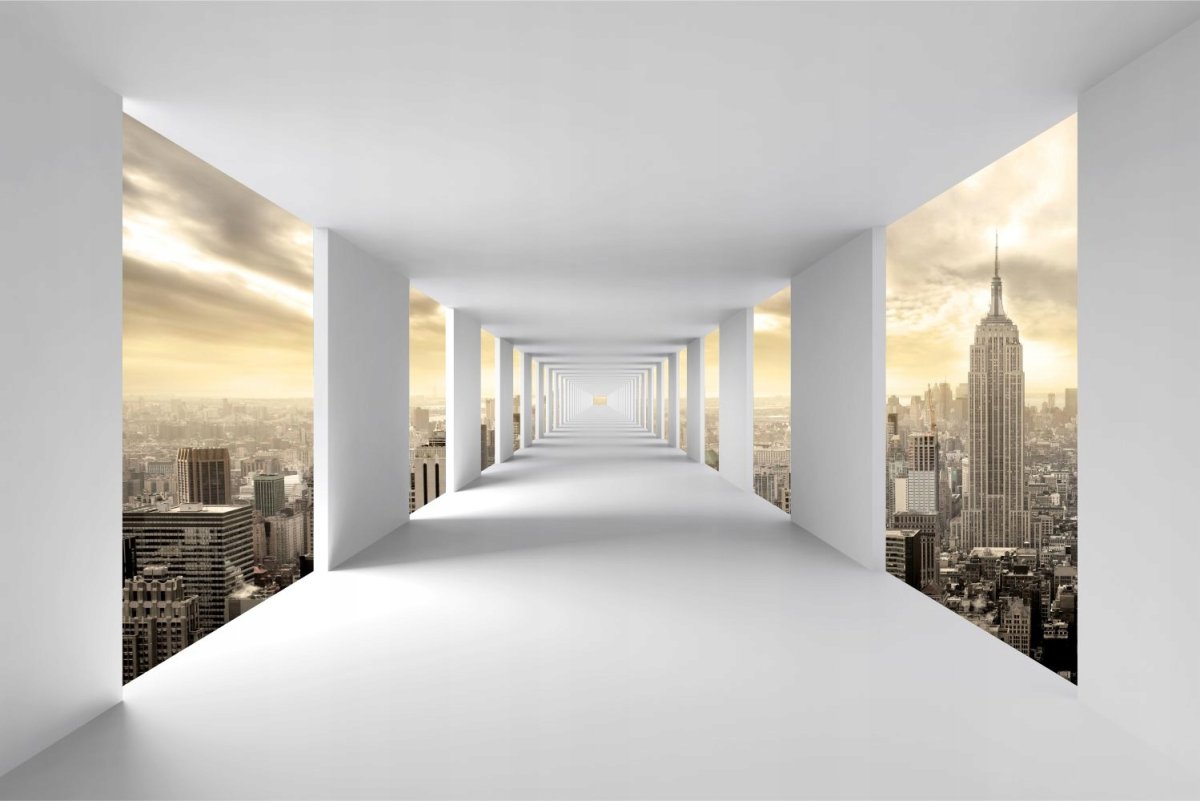 Фотообои с перспективой в интерьере