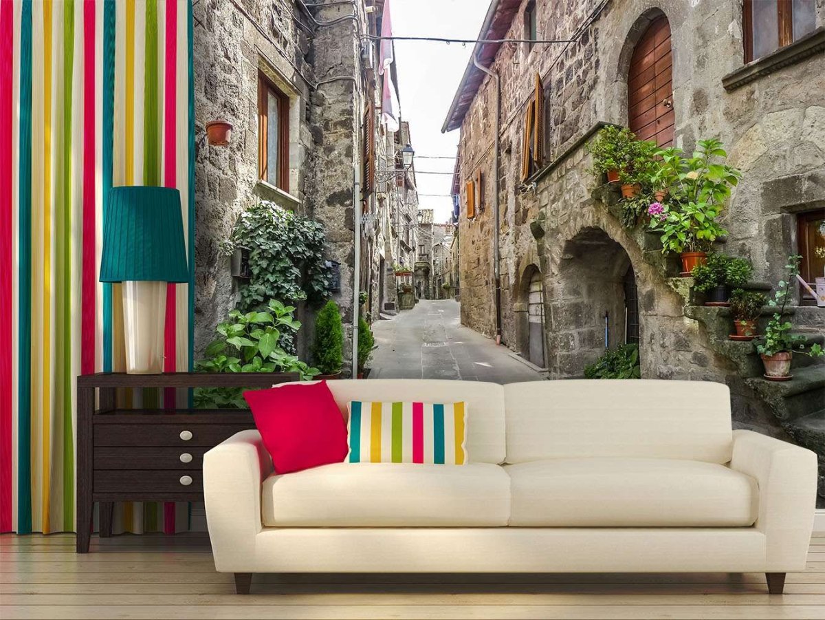 Фотообои бумажные «улочка» 100x270 cм