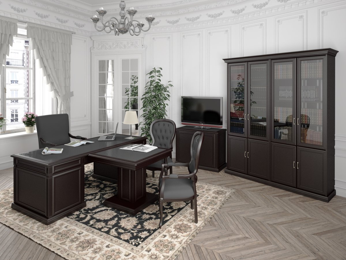 Стол руководителя Chicago темный дуб