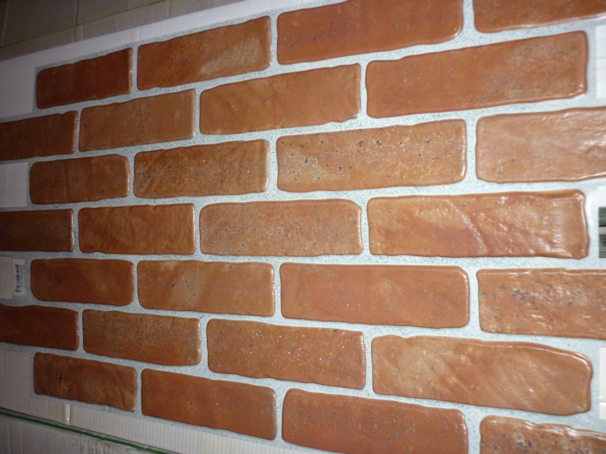 Панель ПВХ кирпич светлый 970 498 мм