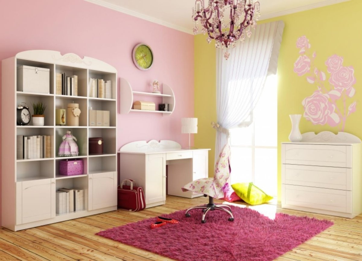 Розовая тумбочка для девочек KIUKVA tmweb