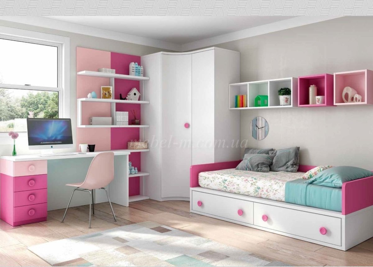 Мебель в спальню для девочки подростка