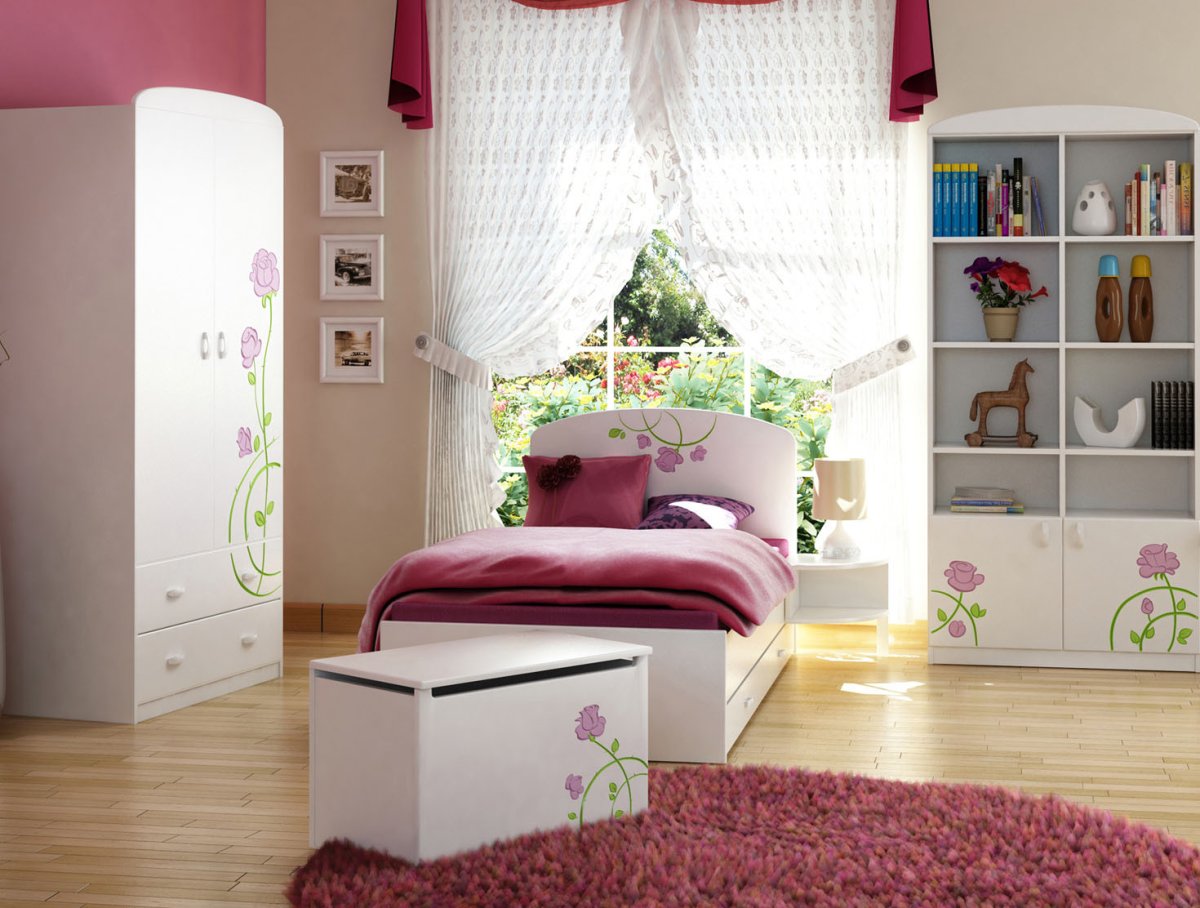 Детская мебель цвет фуксия
