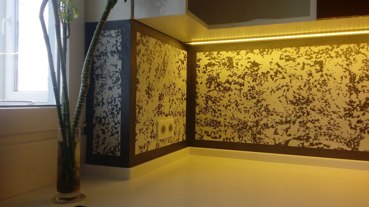 Венецианская штукатурка под черный мрамор