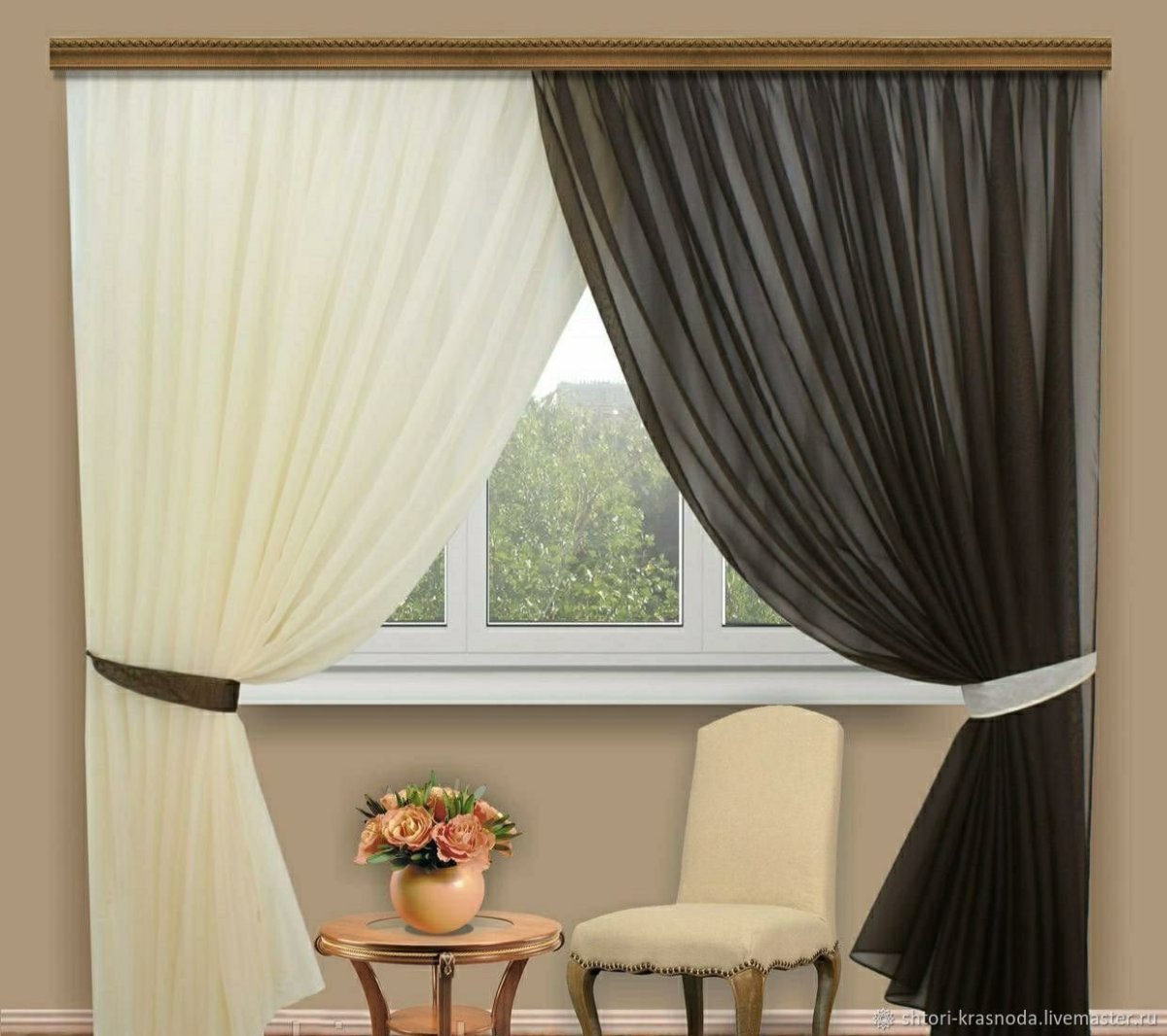 Короткий карниз для штор