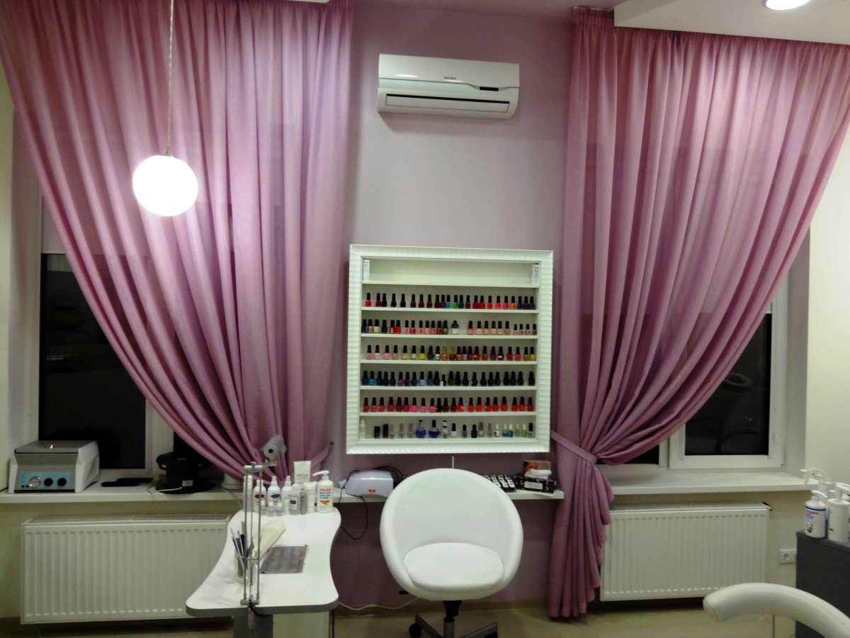 Шторы в салоне красоты Минимализм