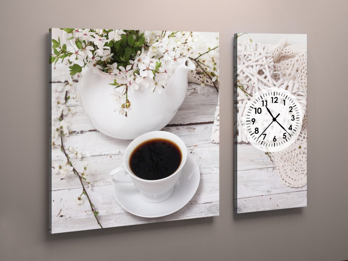 Триптих с часами на кухню