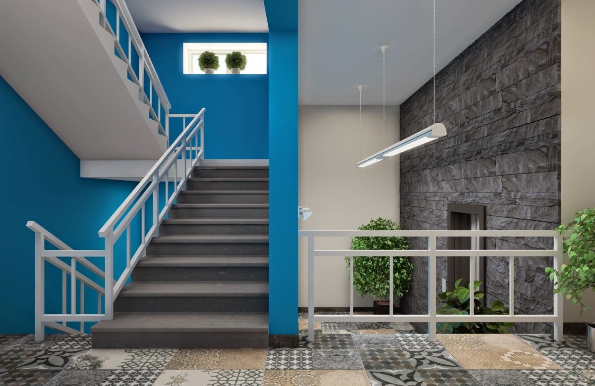 Фон подъезда снаружи