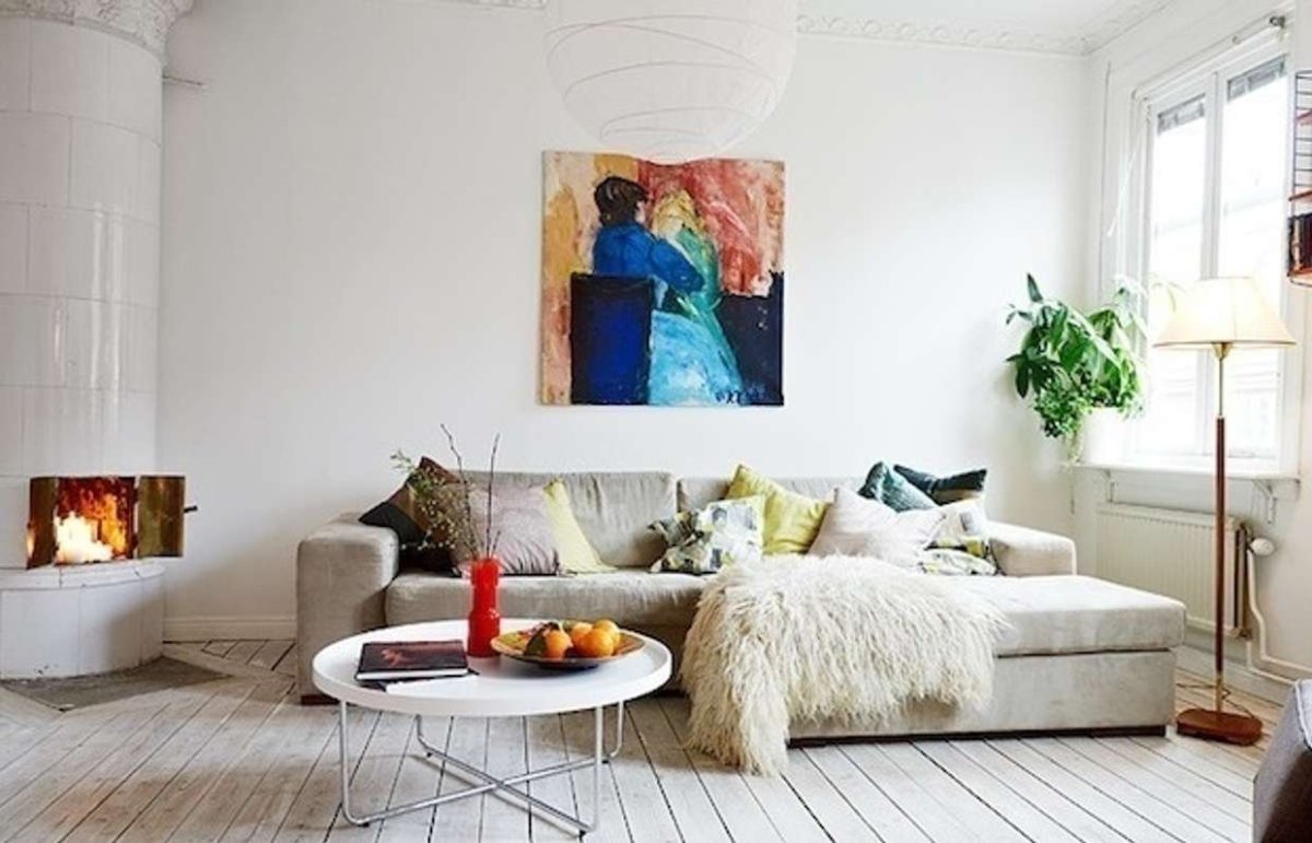 Белые стены в интерьере