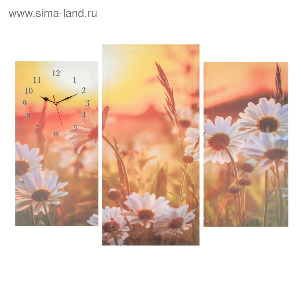Модульные картины с часами для кухни