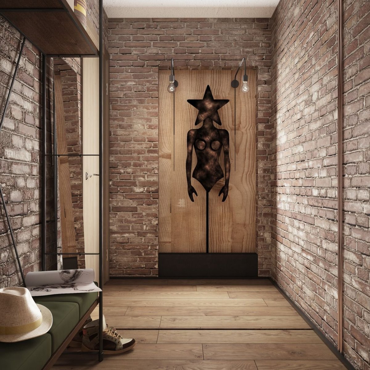 Декор стен в прихожей в современном стиле