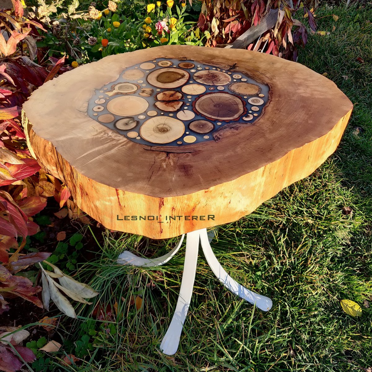 Журнальный столик спил дерева