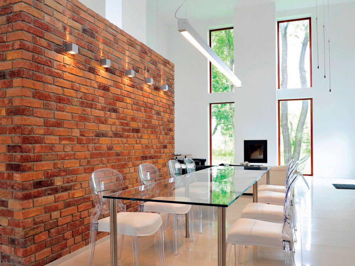 Сланец декоративный в интерьере кухни