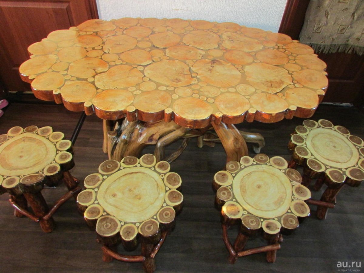 Изделия из спилов дерева