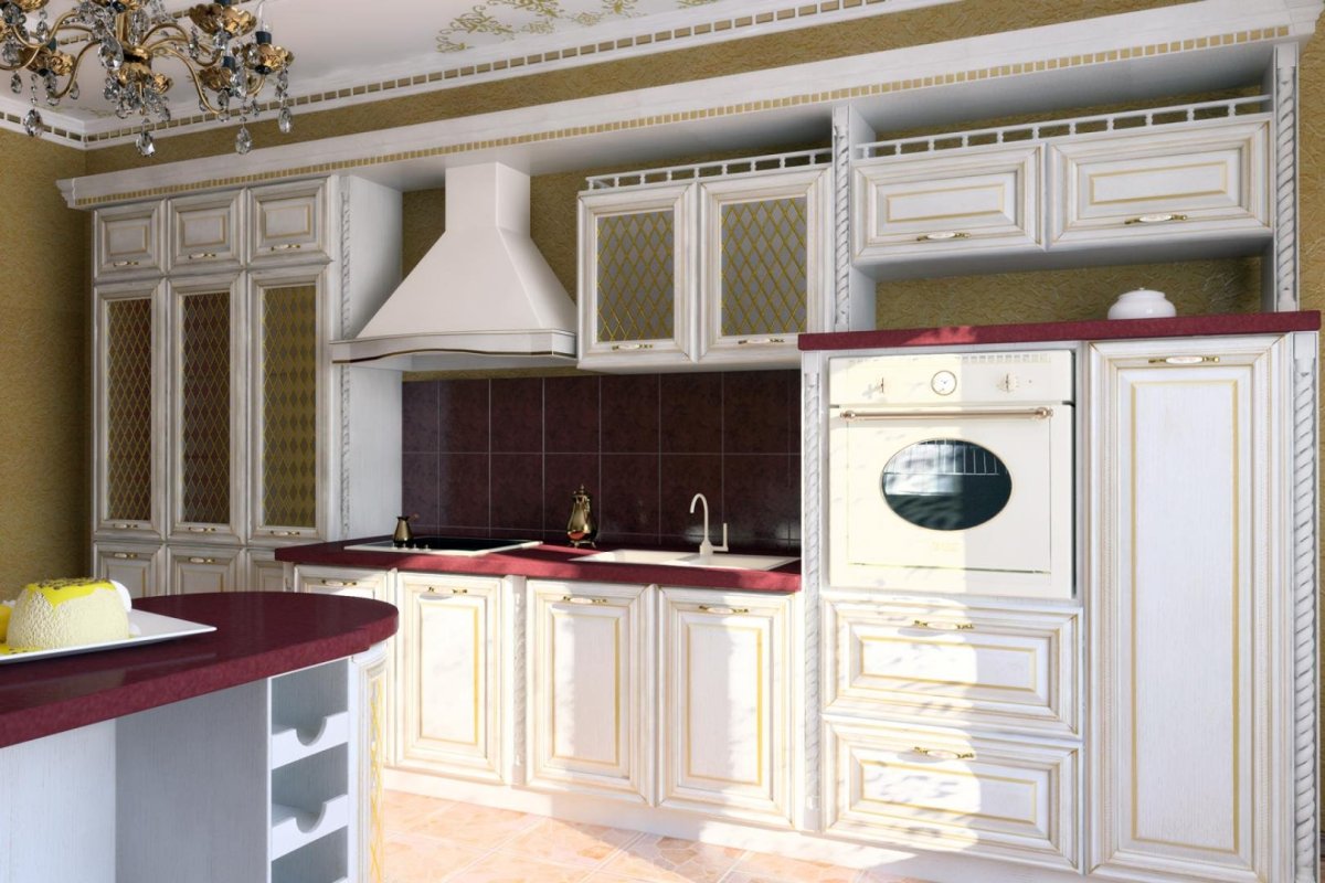 Кухни де Форза с золотой патиной