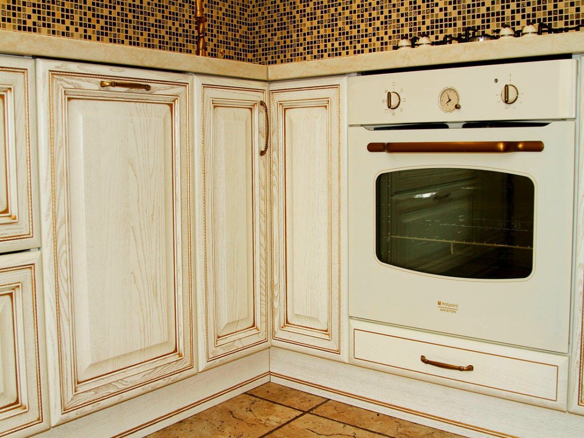 Кухня массив ясеня с патиной