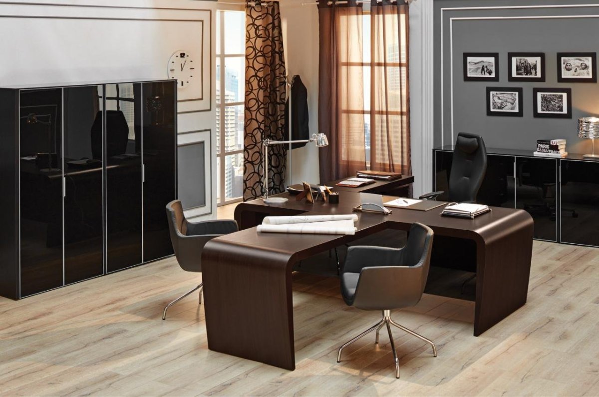 Мебель кабинет руководителя Yalta цвет орех