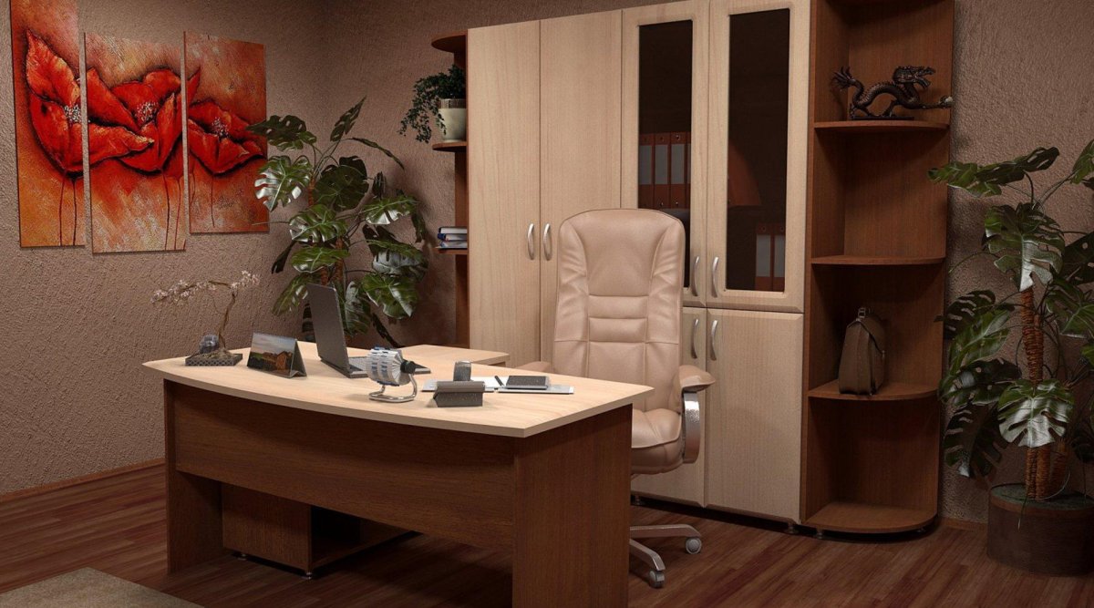 Стол руководителя Chicago темный дуб