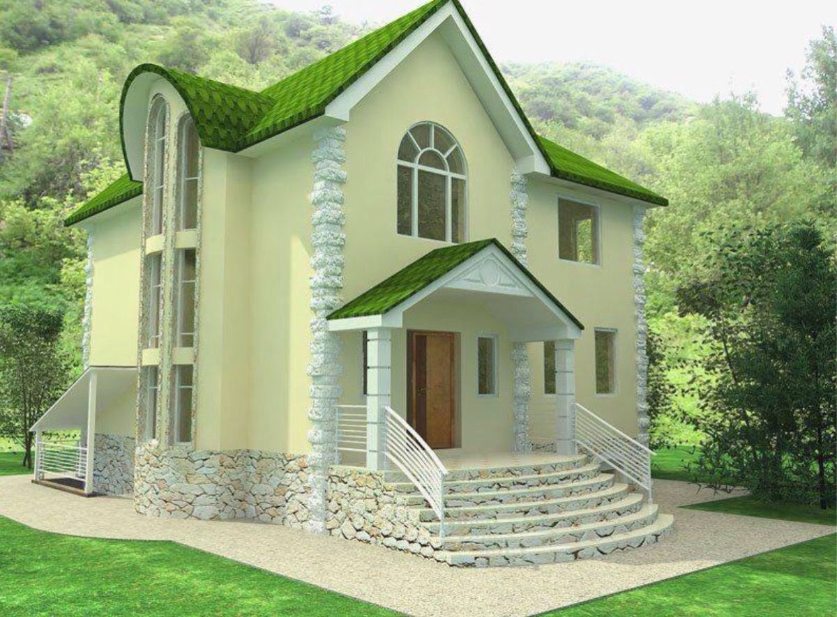 Декоративная штукатурка зеленая абстракция