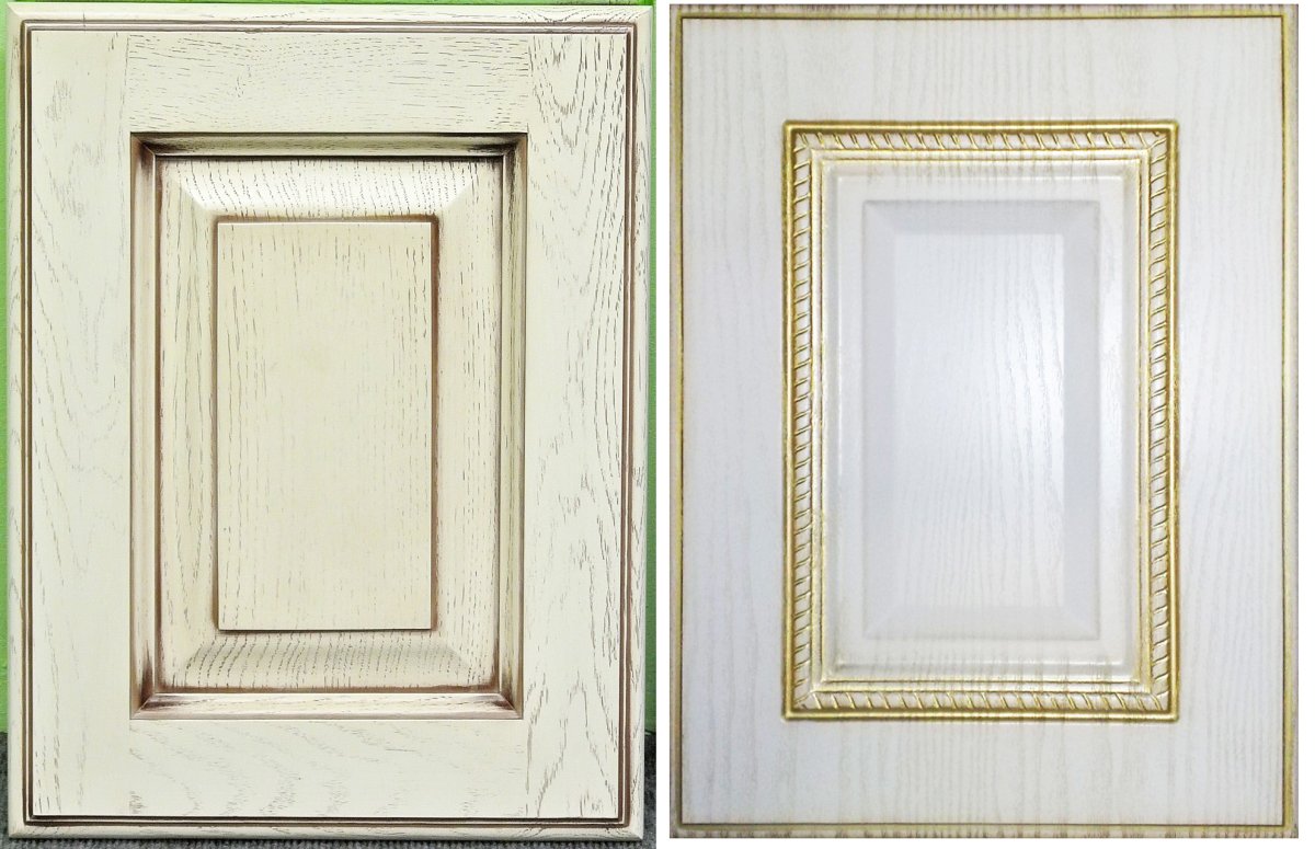 Фасад бук массив патина золото RAL-1013 perlweir