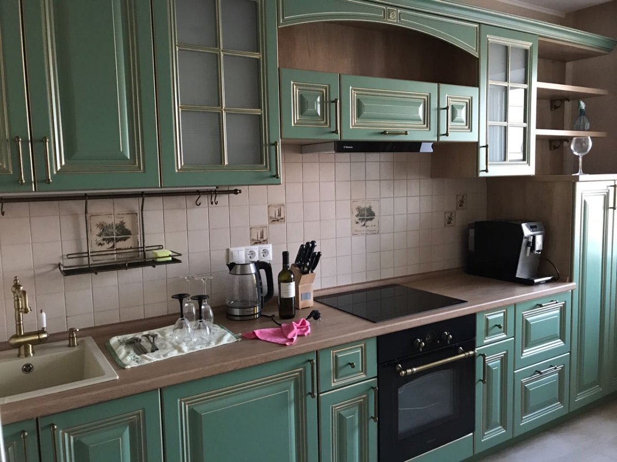 Кухня цвет патина Миртовая