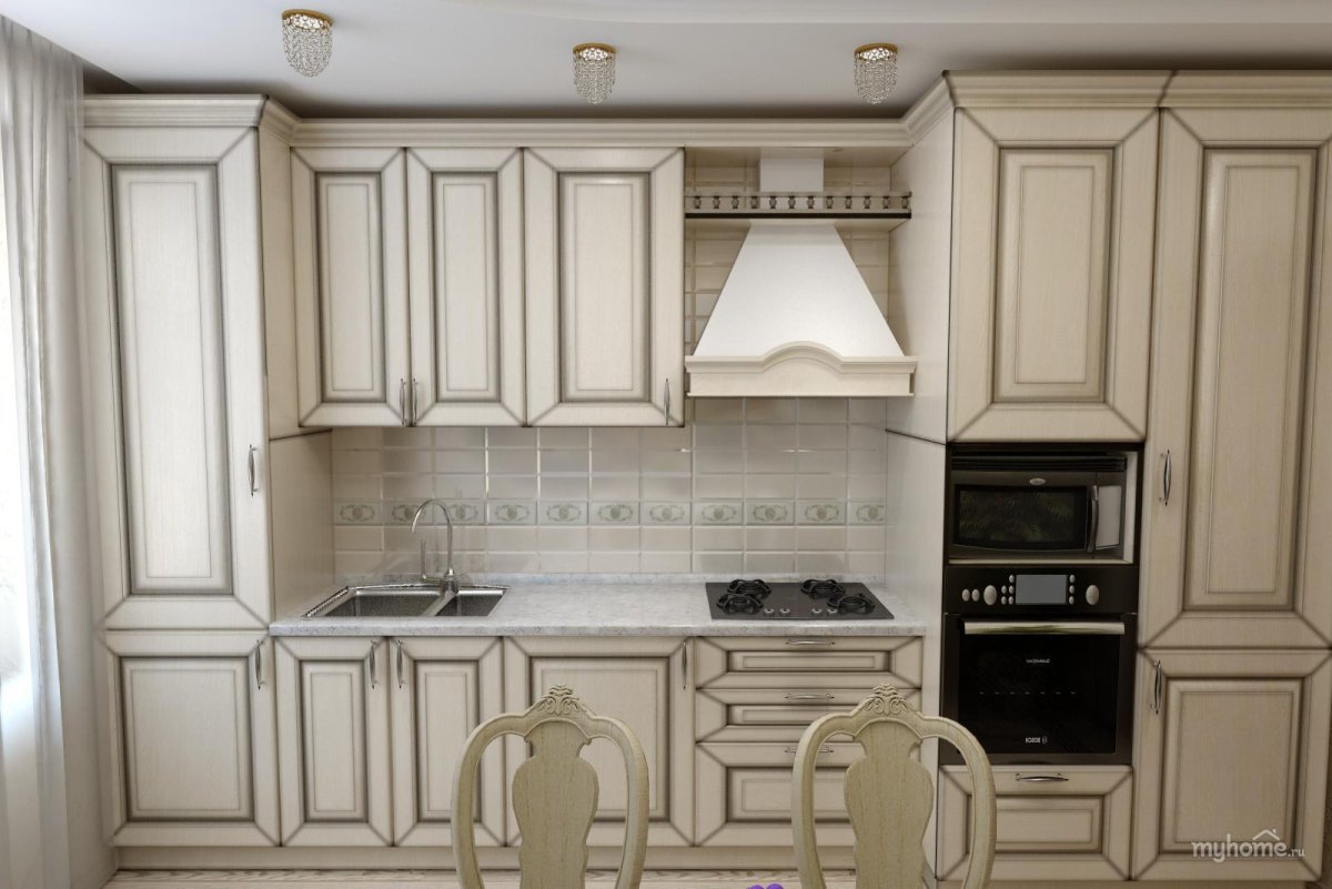 Кухня Мария Неоклассика с патиной примула