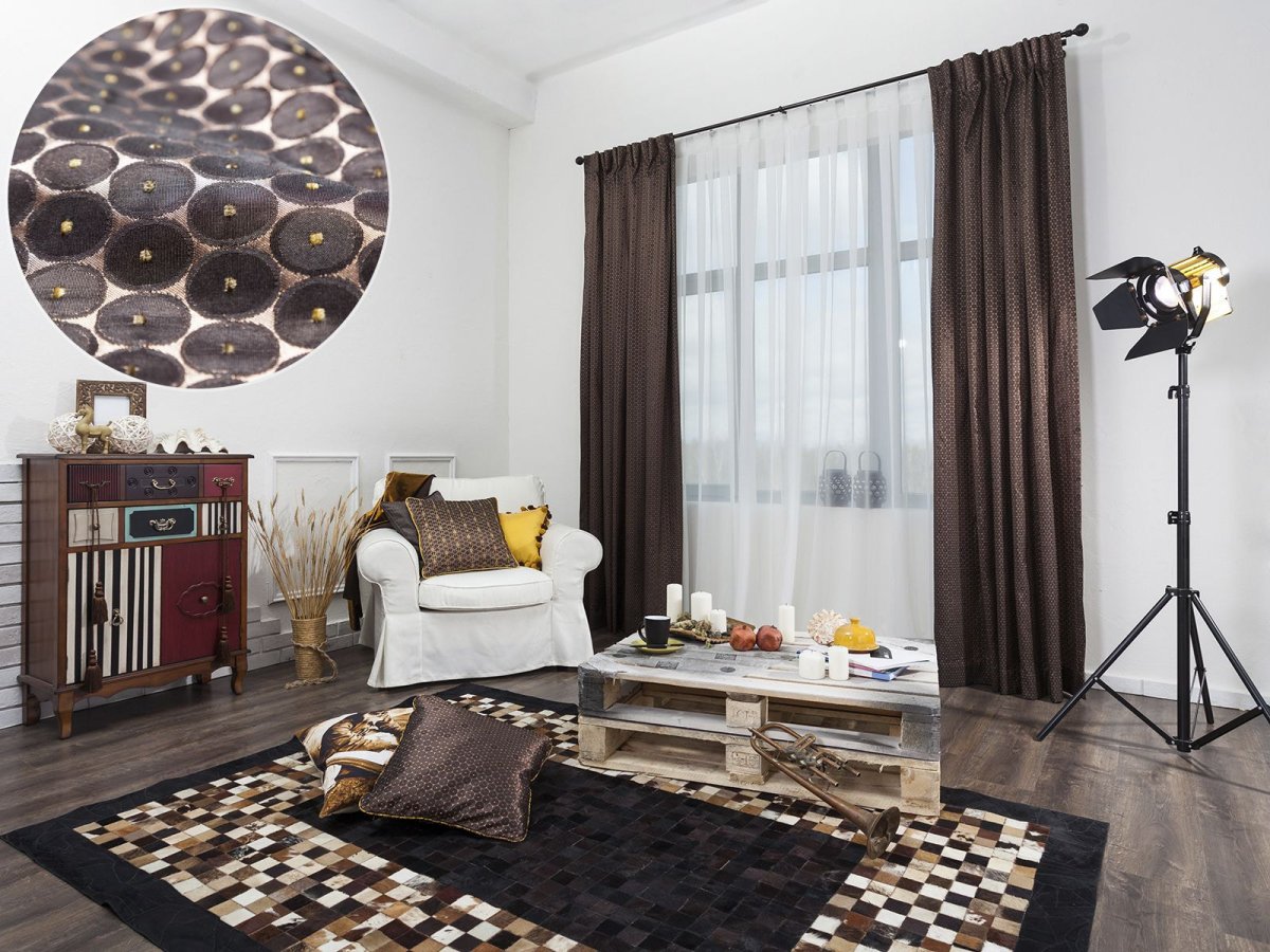 Портьера милиса блэкаут 265х200см, черный