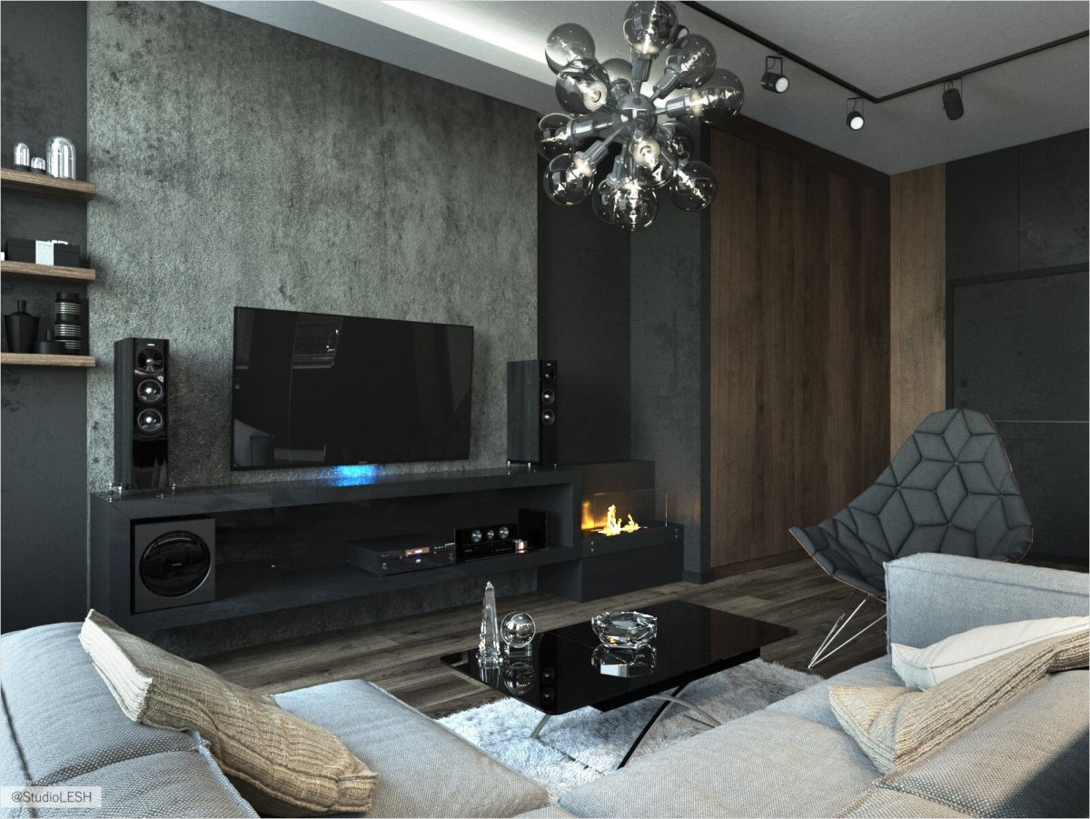 Декоративная штукатурка лофт Скандинавский стиль