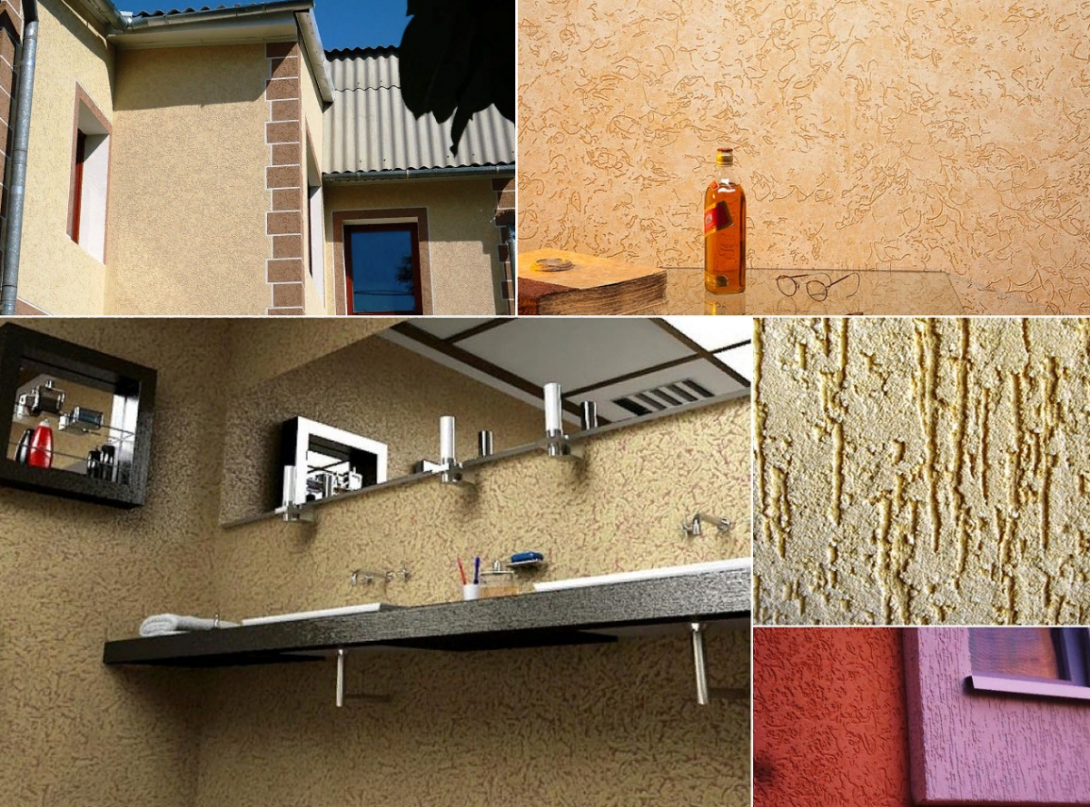 Штукатурка стен короедом