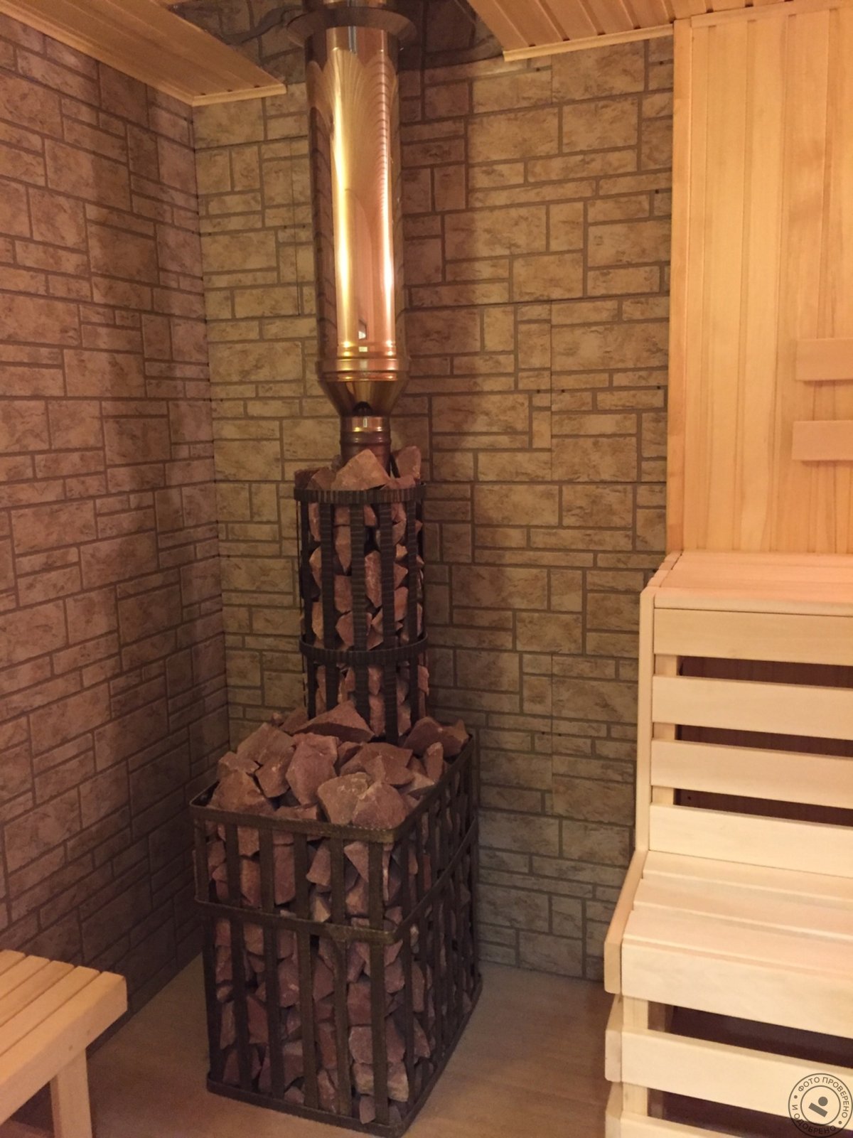 Отделка печи в бане
