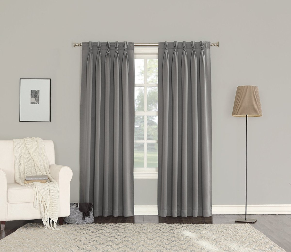 Портьера на двойной защип