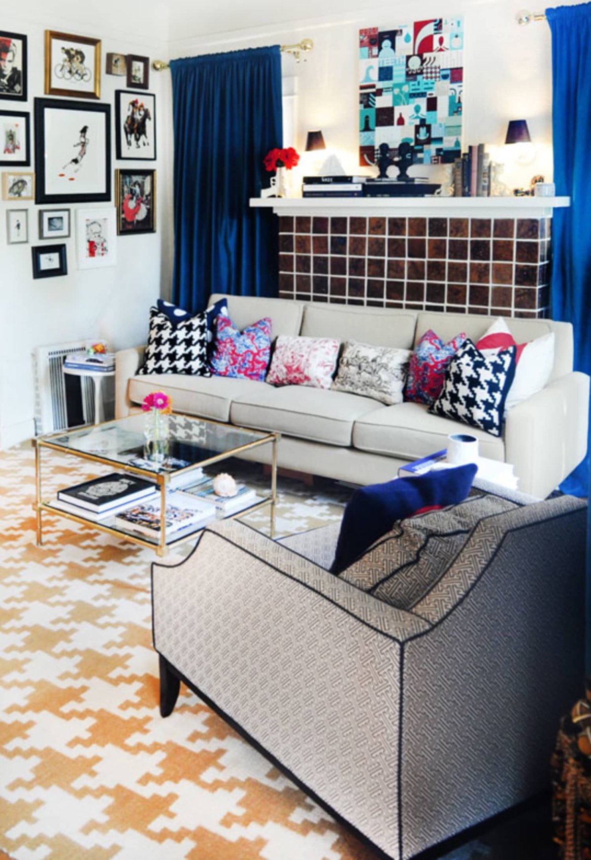 Шторы гусиная лапка в интерьере