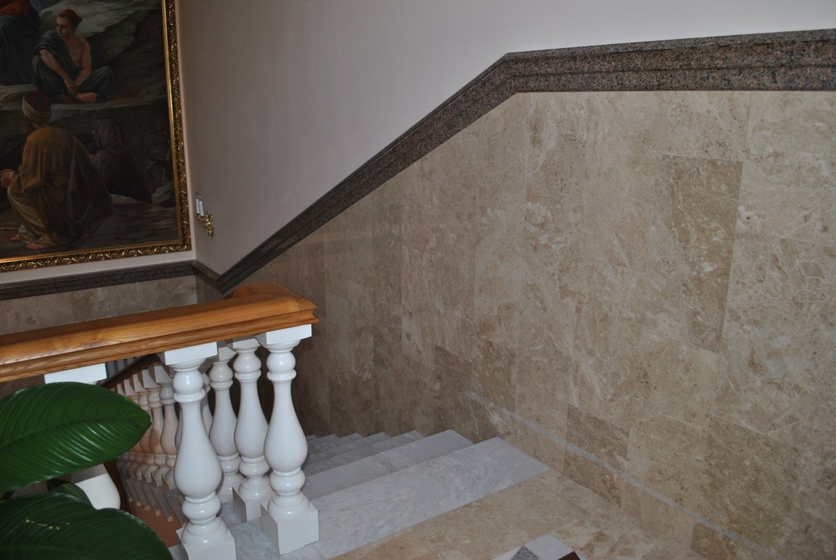 Отделка фасада крошкой