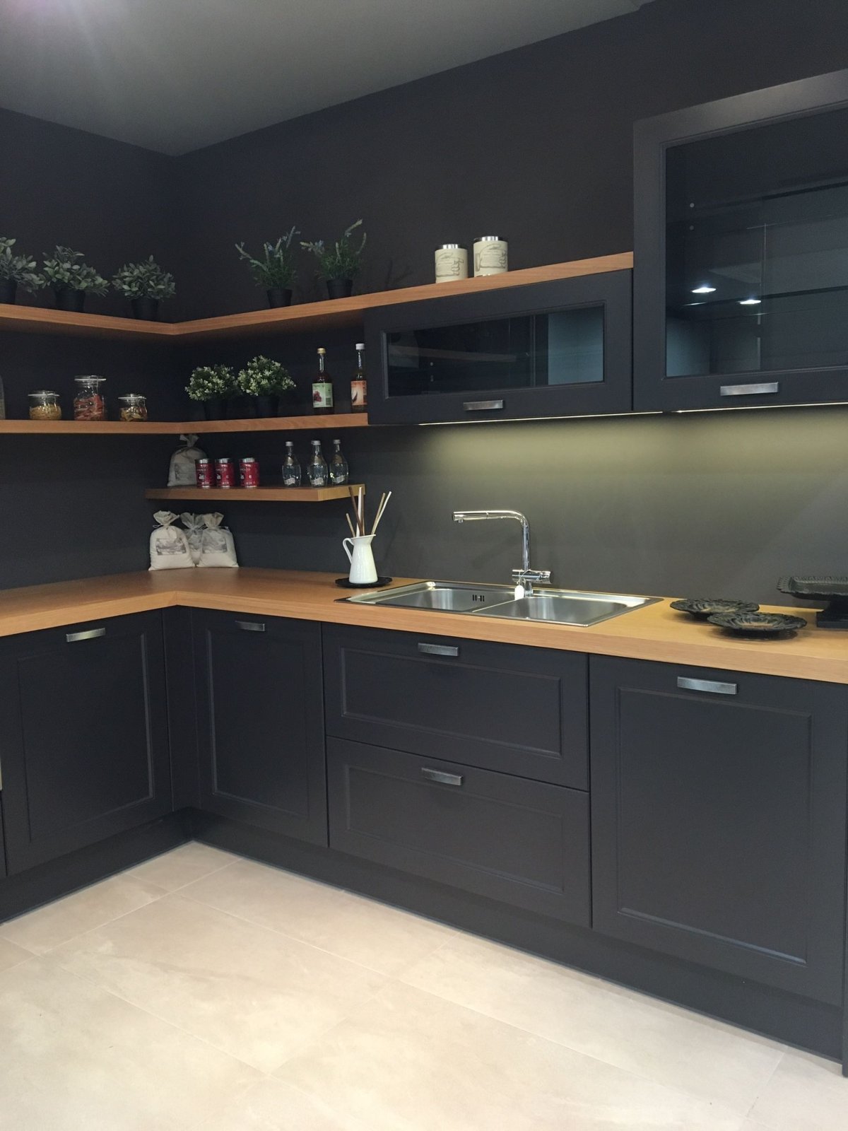 Кухня икеа графит