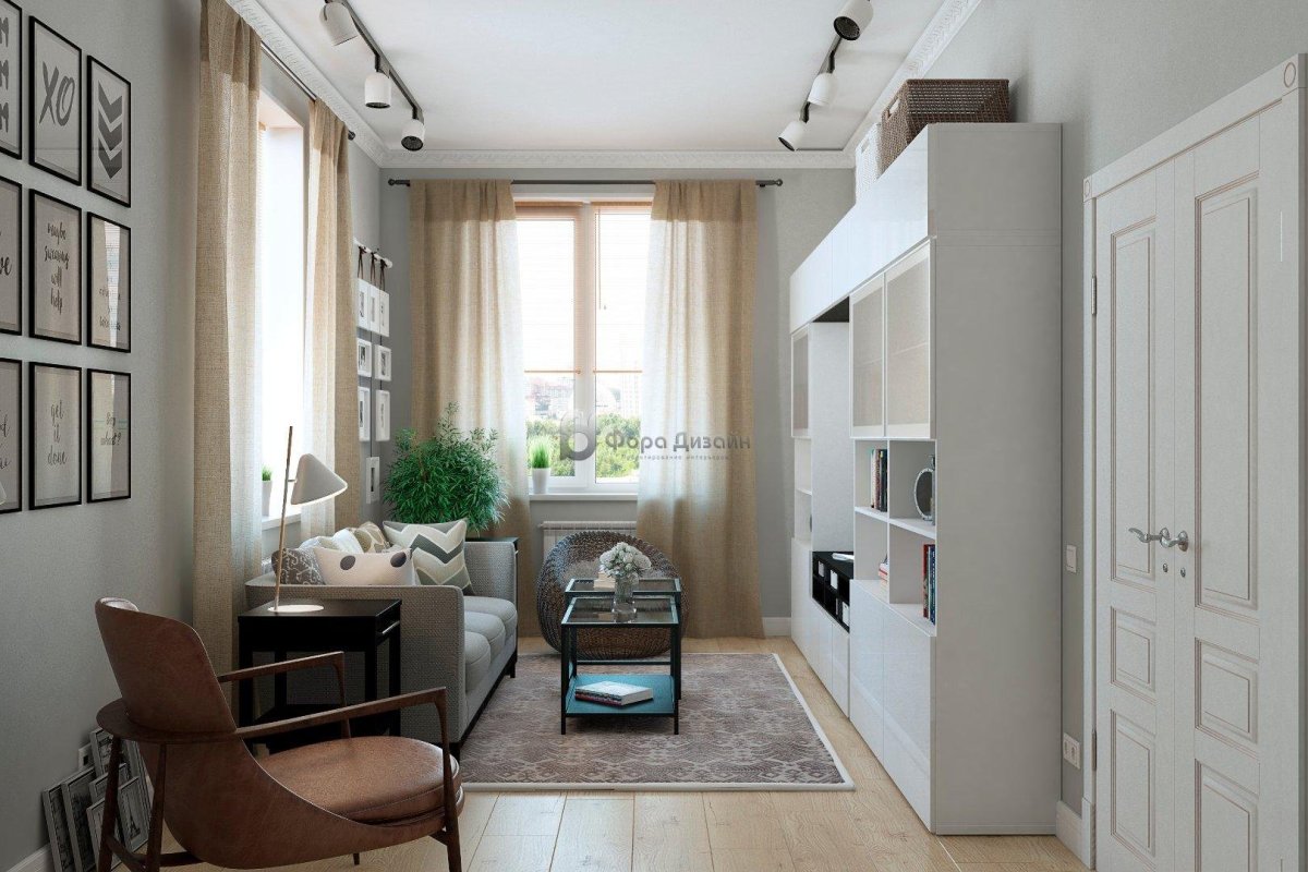 Интерьер двухкомнатной квартиры 50 кв.м