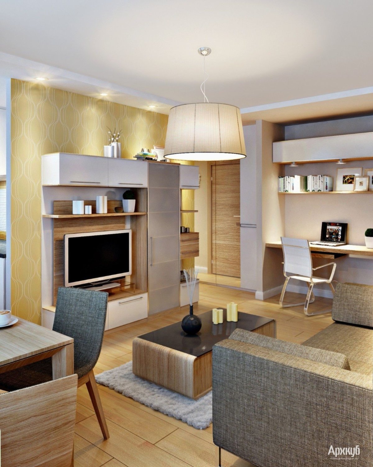 Интерьер однокомнатной хрущевки 30 кв.м