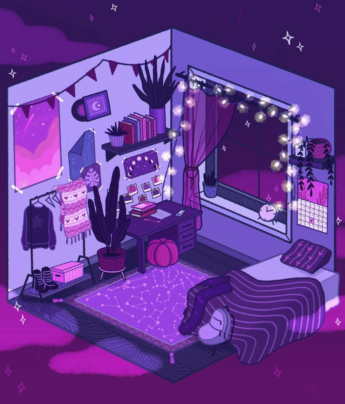 Мудборд в сиреневых тонах