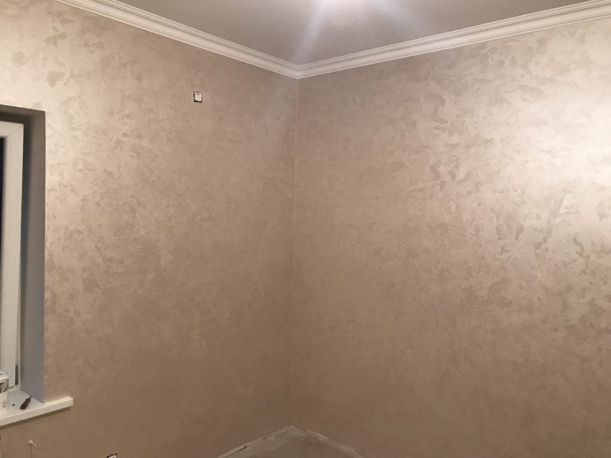 Обои под венецианскую штукатурку серые