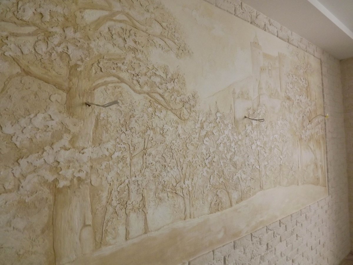 Декоративная штукатурка для стен лес