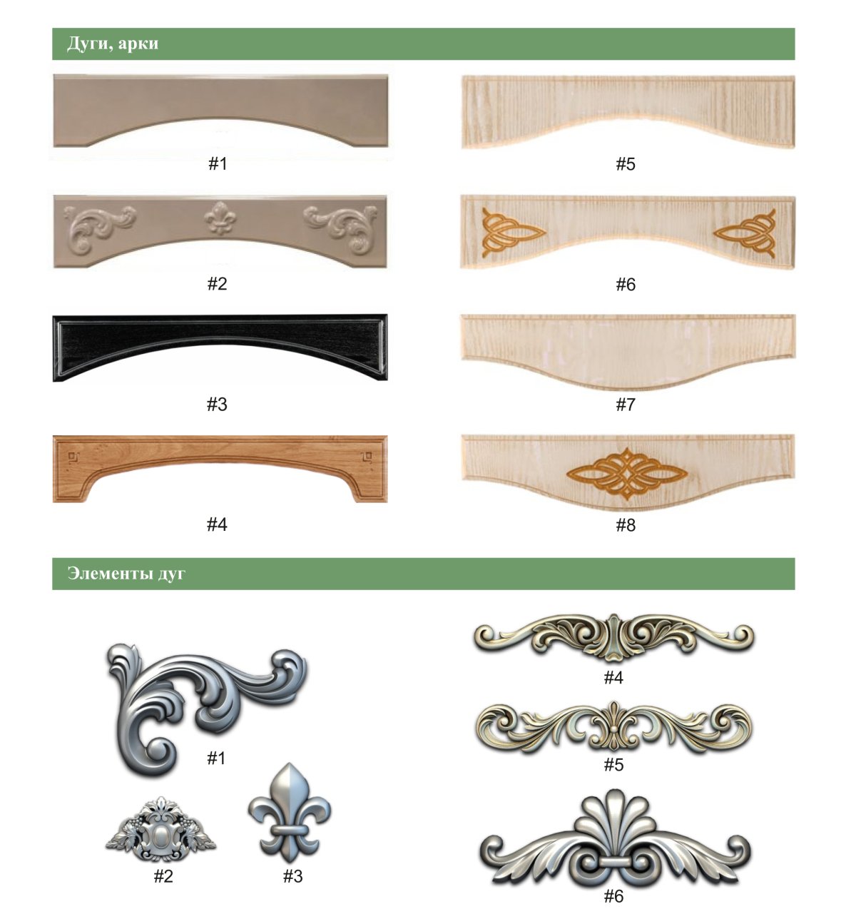 Декоративные мебельные элементы из МДФ