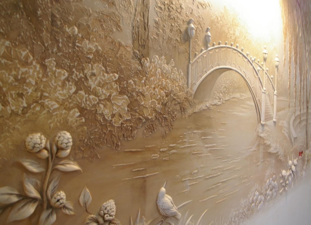 Декоративная штукатурка Пески в интерьере