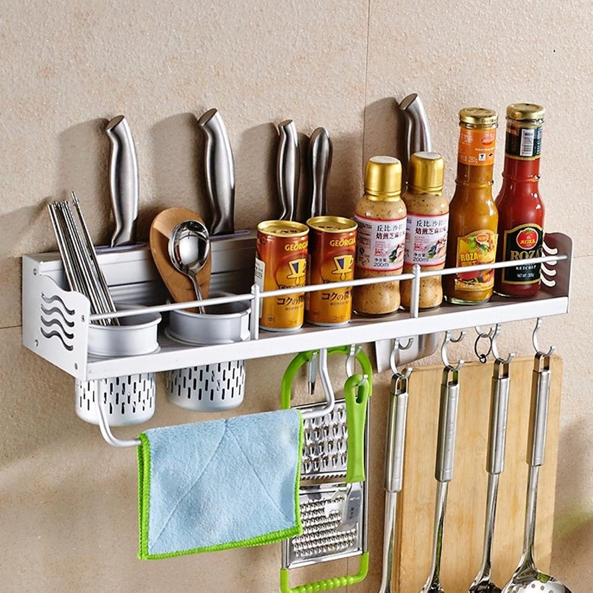 Перекладина для кухни с крючками