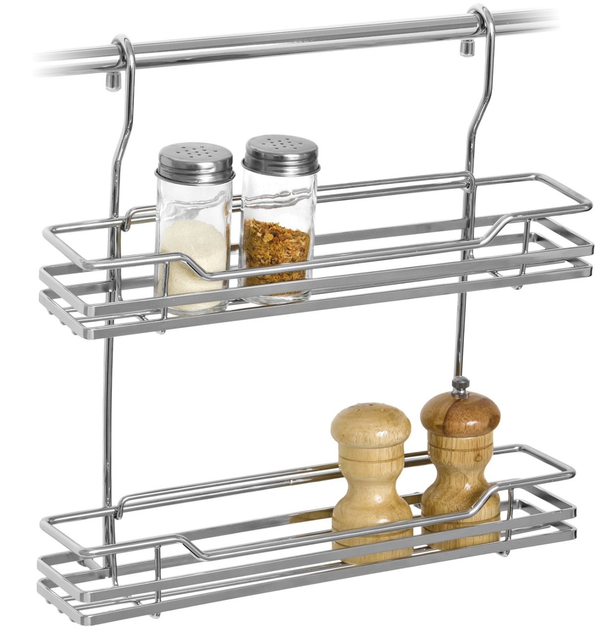 Полка на рейлинг для специй с 4 крючками an52-136