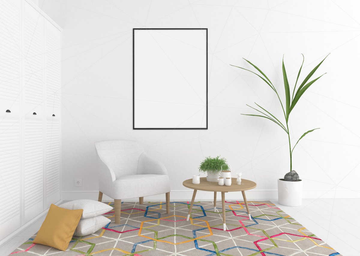 Интерьер студии мокап